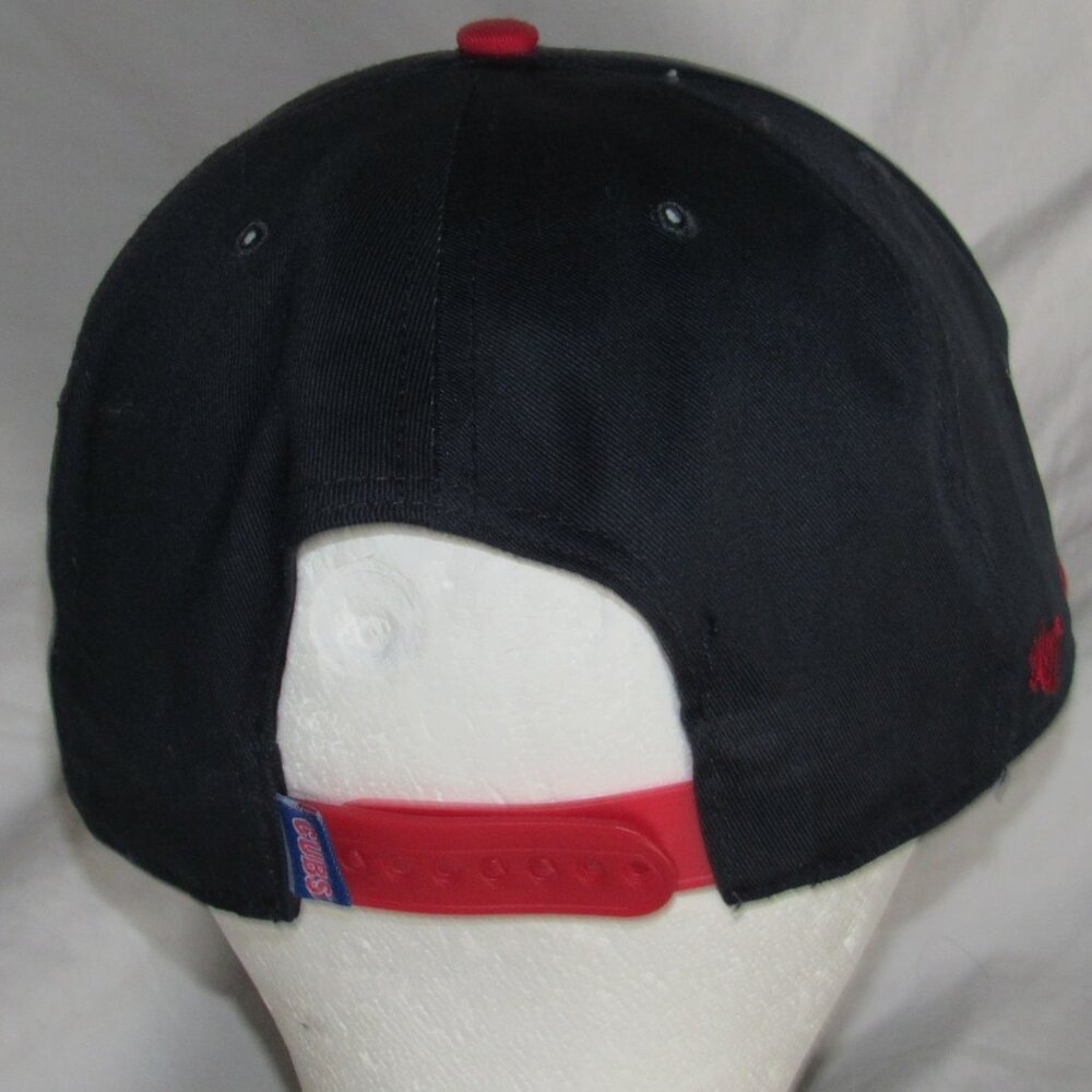 Chicago Cubs Cubbies Bear Black Red MLB 47 Forty Seven Brand Snapback Retro Hat - Picture 2 of 4